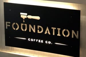 Coffee Shop Custom Routed Edge-Lit Sign